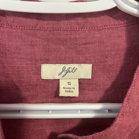 J. Jill Linen Pink Mandarin Collar Tunic - Picture 5 of 9